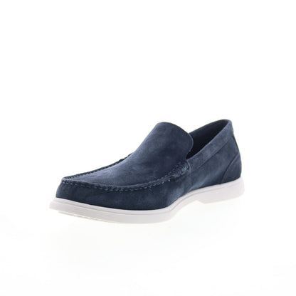 Rockport Jensen Mens Blue Suede Slip On Loafers & Slip Ons Casual Shoes