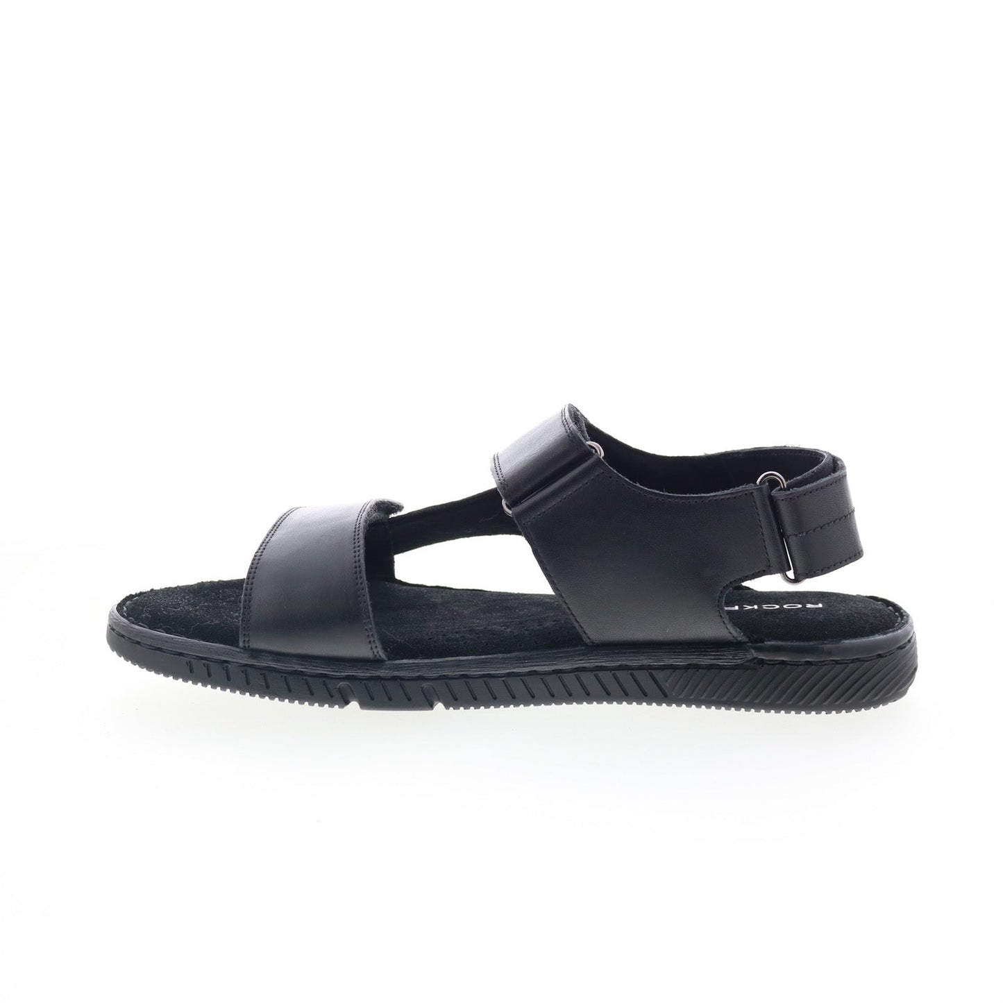 Rockport Jhett RMJHETT Mens Black Leather Strap Sport Sandals Shoes