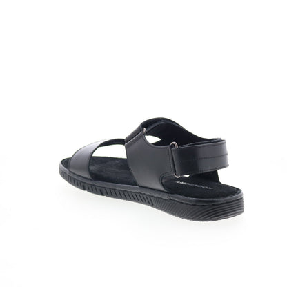 Rockport Jhett RMJHETT Mens Black Wide Leather Starp Sport Sandals Shoes