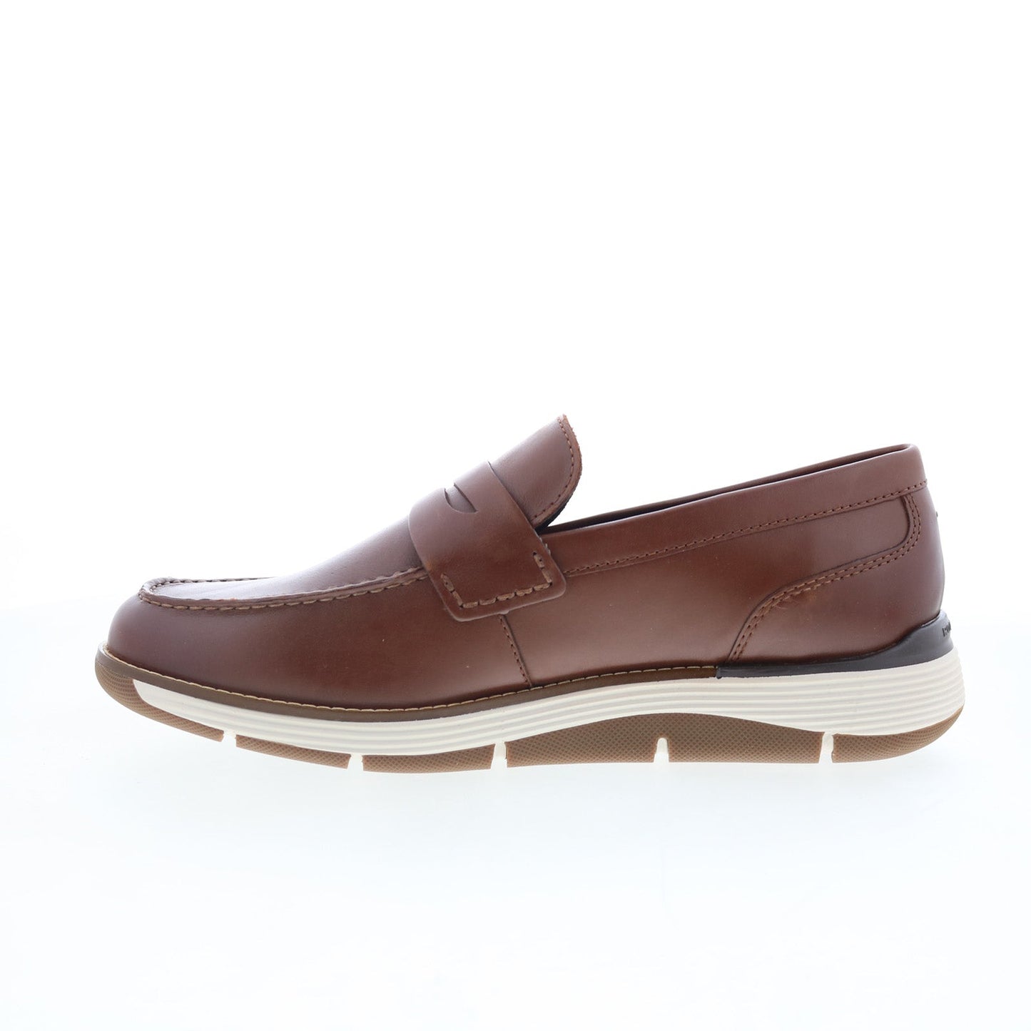 Rockport Liam RMLIAM Mens Brown Leather Loafers & Slip Ons Penny Shoes