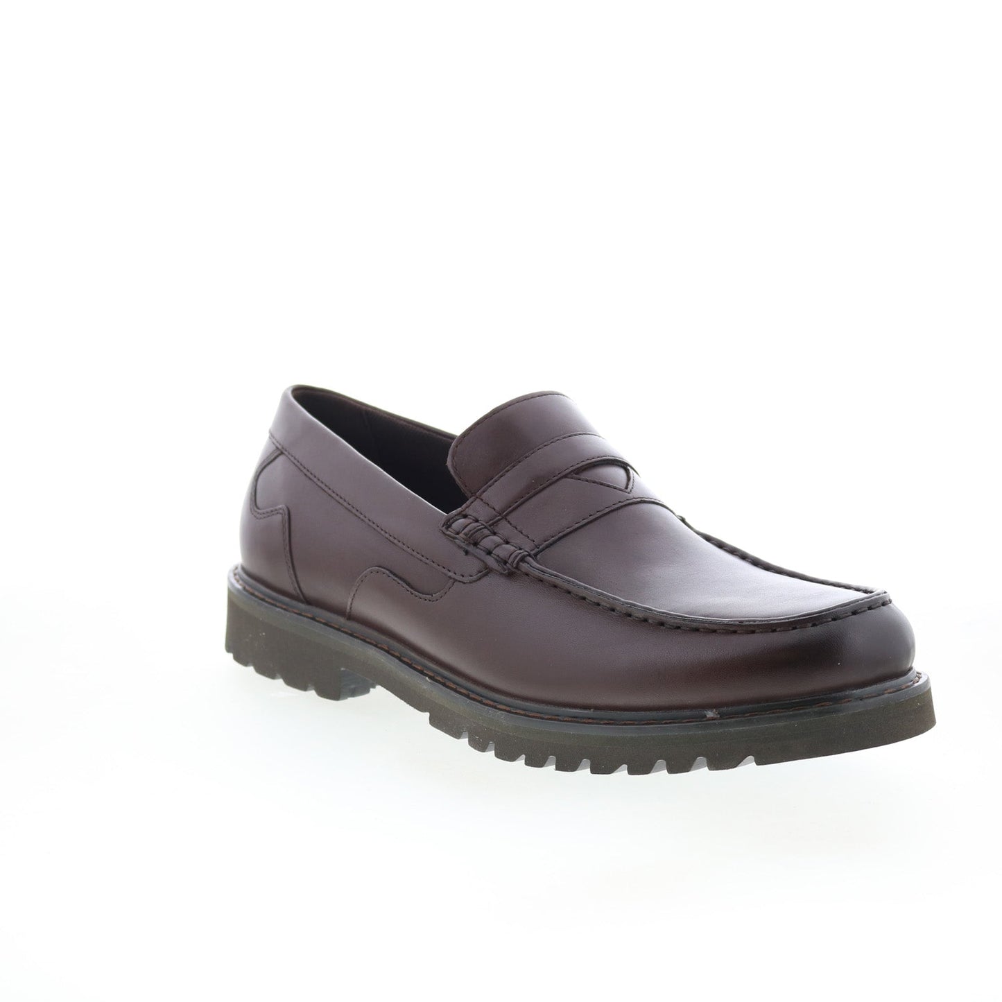 Rockport Maverick Penny Mens Brown Leather Loafers & Slip Ons Penny Shoes