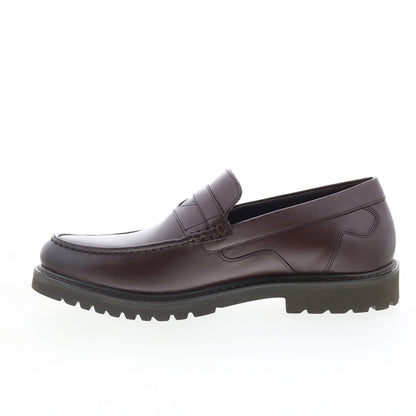 Rockport Maverick Penny Mens Brown Leather Loafers & Slip Ons Penny Shoes