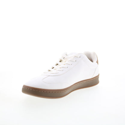 Rockport Nova Mens White Leather Lace Up Lifestyle Sneakers Shoes