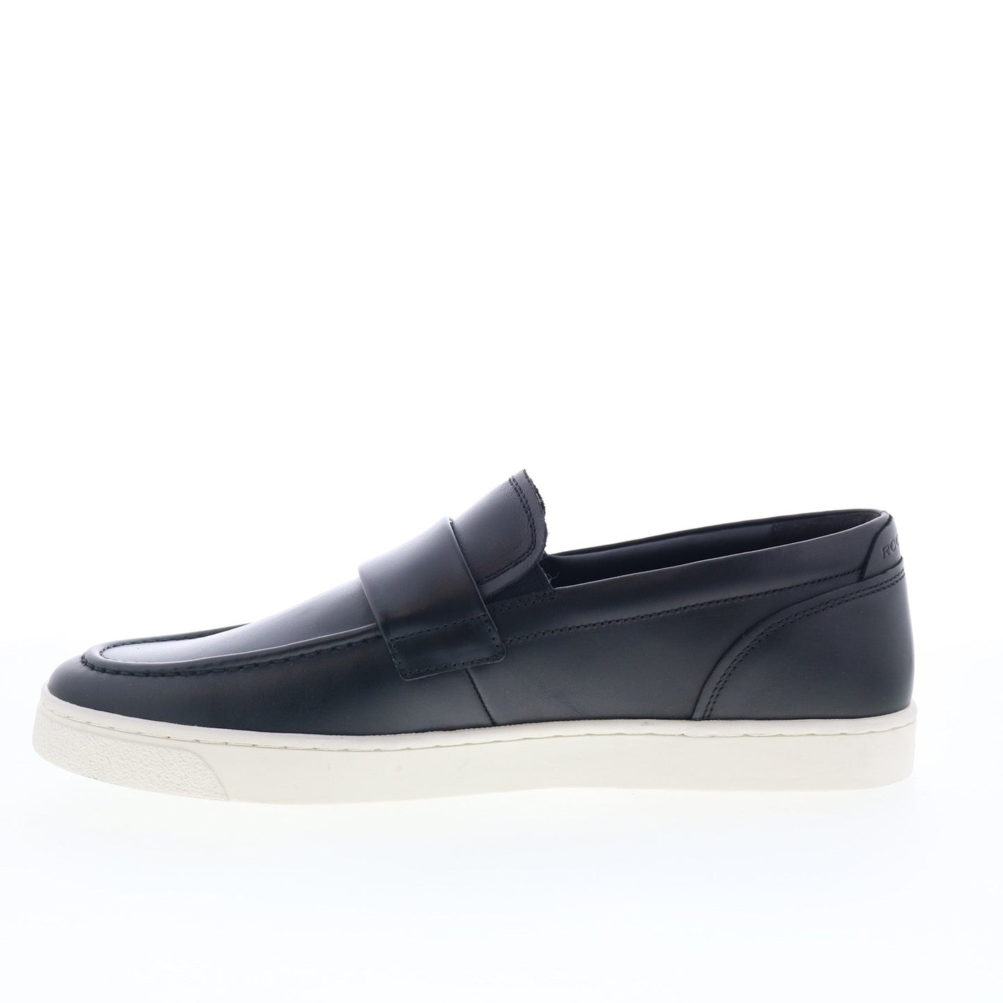 Rockport Reller RMRELLER Mens Black Wide Loafers & Slip Ons Casual Shoes