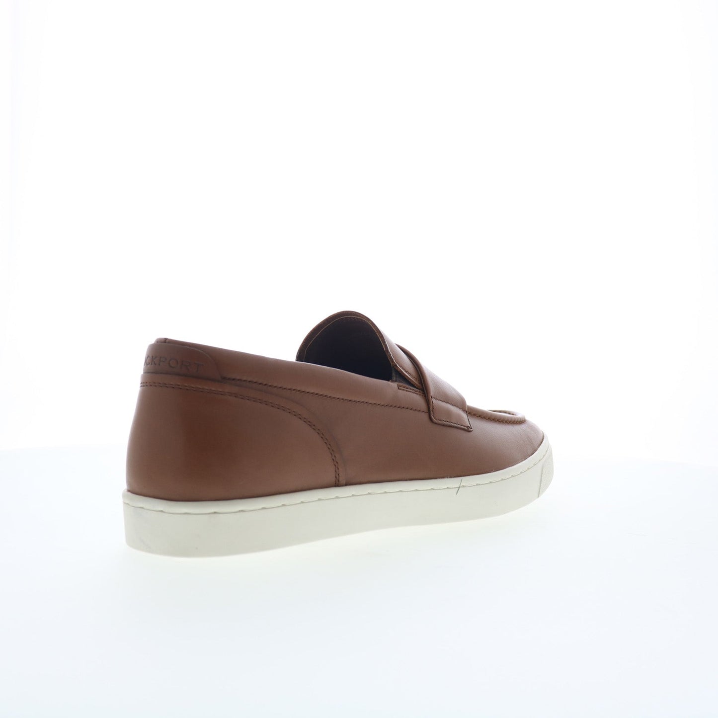 Rockport Reller RMRELLER Mens Brown Wide Loafers & Slip Ons Casual Shoes