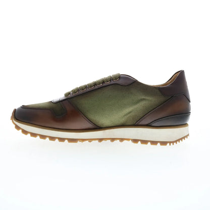 Di Bianco Roma Deco Gabardine SB308 Mens Green Lifestyle Sneakers Shoes