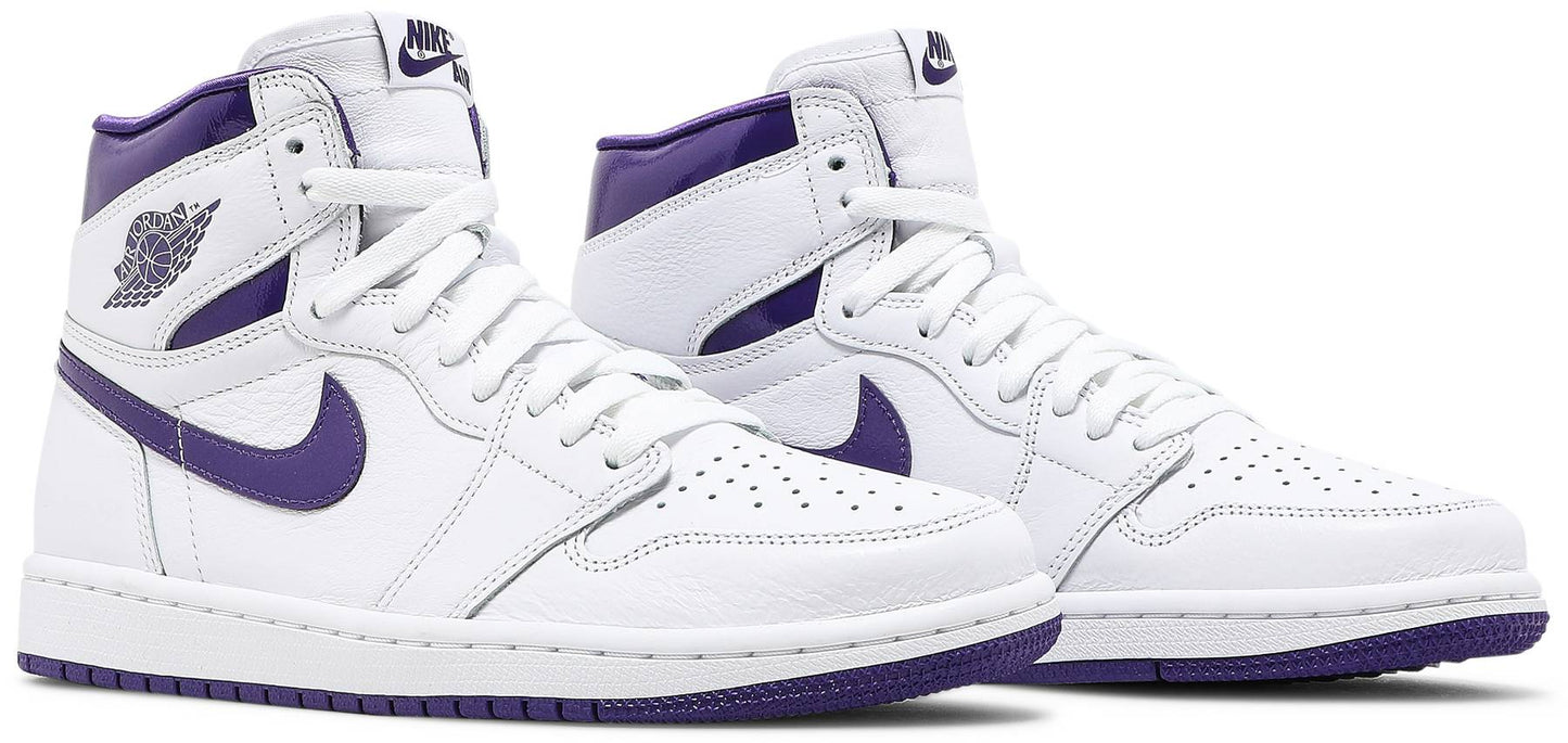 Nike Womens Air Jordan 1 High OG Sneakers - 'Court Purple'