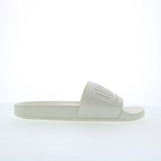Diesel SA-Mayemi Y02499-P3859-T1015 Mens White Slides Sandals Shoes