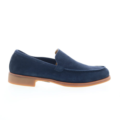 Di Bianco SC602 Mens Blue Suede Slip On Loafers & Slip Ons Casual Shoes