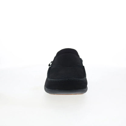 Spenco Siesta Slide Nubuck SP2011BLK Mens Black Clogs Slippers Shoes