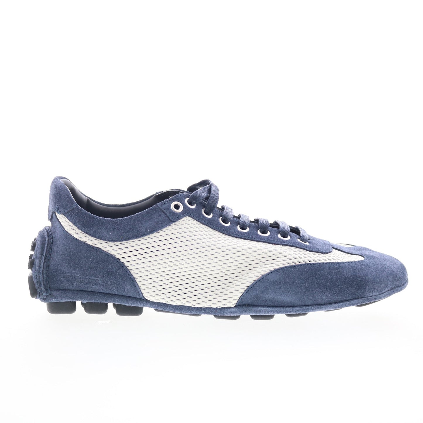Di Bianco Silverstone Coco Mens White Suede Lifestyle Sneakers Shoes