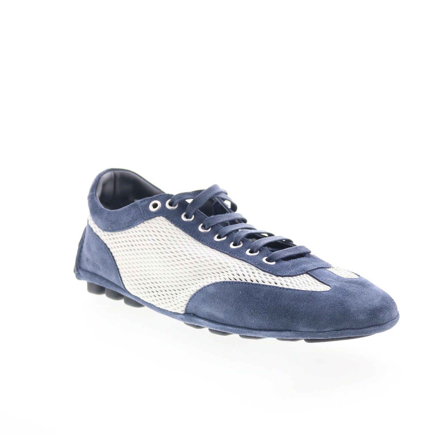 Di Bianco Silverstone Coco Mens White Suede Lifestyle Sneakers Shoes