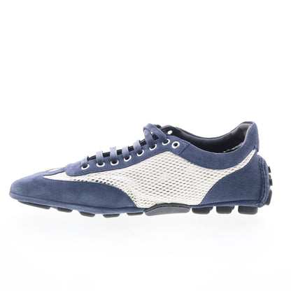 Di Bianco Silverstone Coco Mens White Suede Lifestyle Sneakers Shoes