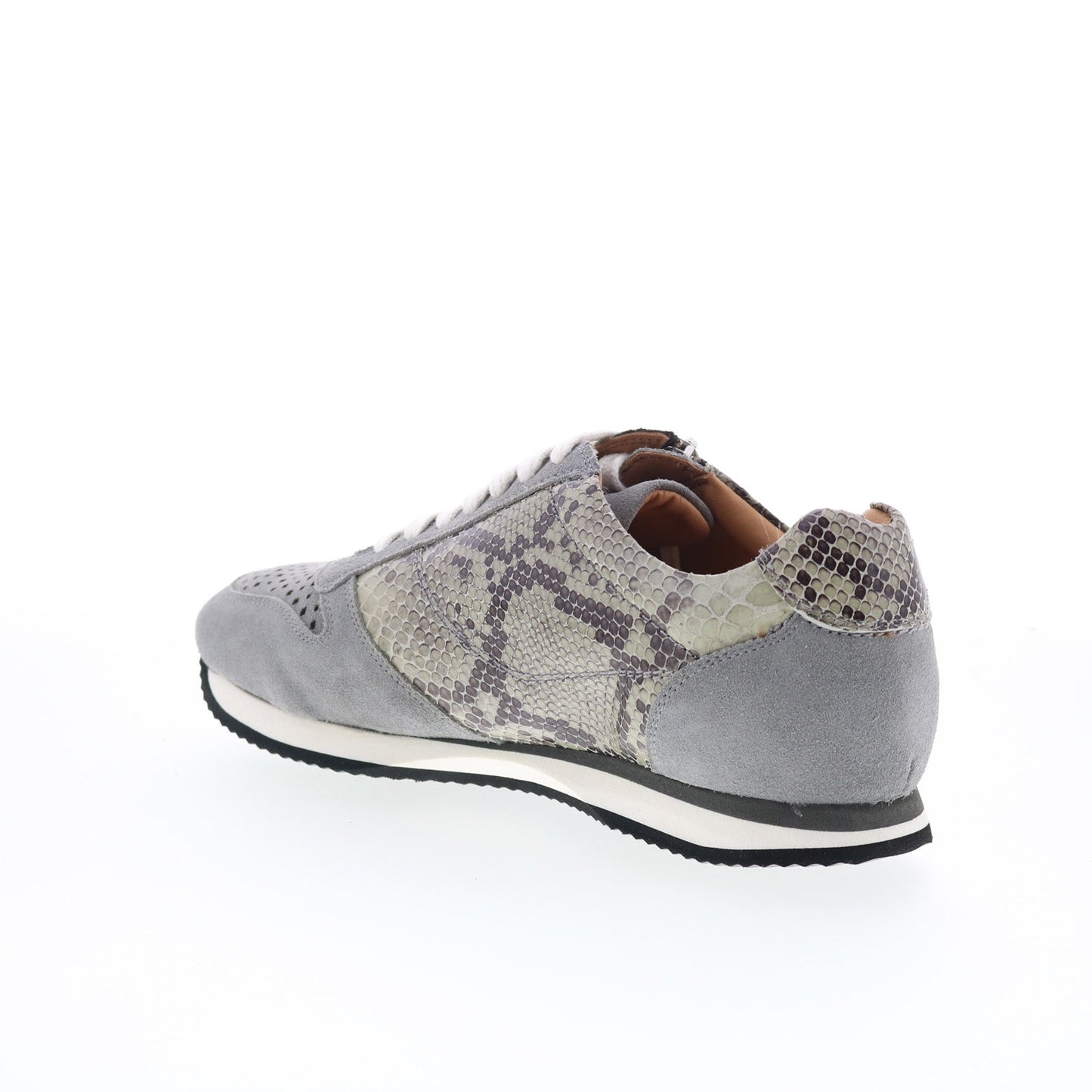 Trotters Infinity T2169-027 Womens Gray Wide Leather Lifestyle Sneakers Shoes