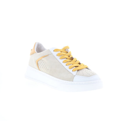 Miz Mooz Tristin Womens Gray Leather Lace Up Lifestyle Sneakers Shoes