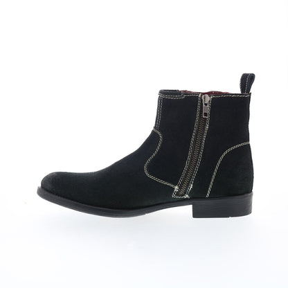 Testosterone Now Daze T93101 Mens Black Suede Slip On Casual Dress Boots