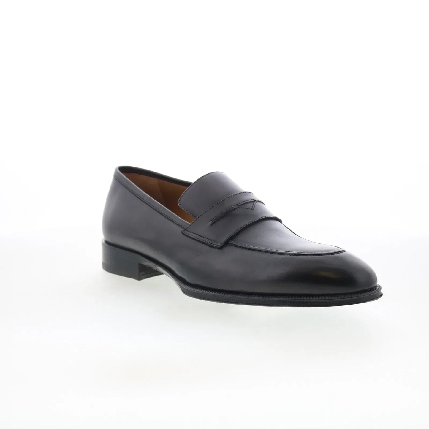 Pastori by Di Bianco Titus Mens Gray Leather Loafers & Slip Ons Penny Shoes
