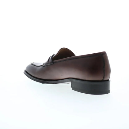 Pastori by Di Bianco Titus Mens Brown Leather Loafers & Slip Ons Penny Shoes