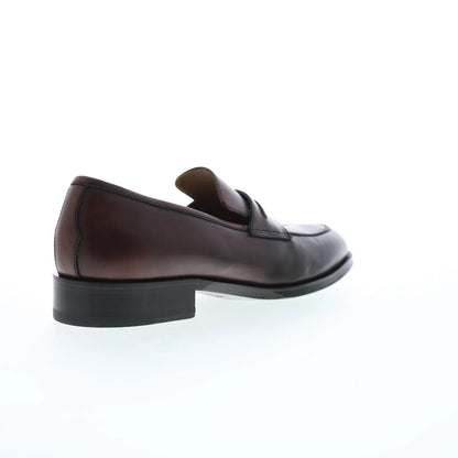 Pastori by Di Bianco Titus Mens Brown Leather Loafers & Slip Ons Penny Shoes