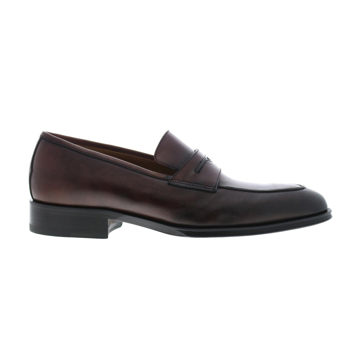 Pastori by Di Bianco Titus Mens Brown Leather Loafers & Slip Ons Penny Shoes