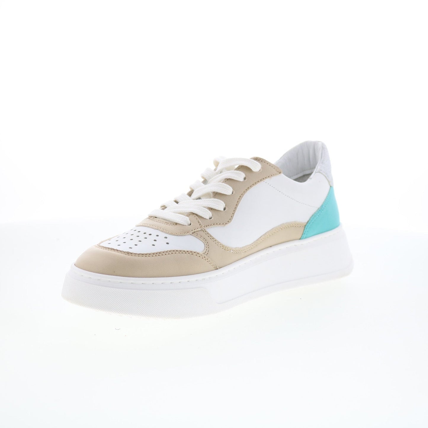 Miz Mooz Torie Womens White Leather Lace Up Lifestyle Sneakers Shoes
