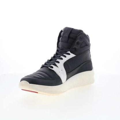 Pajar Tribeca 47088 Mens Black Leather Lace Up Lifestyle Sneakers Shoes