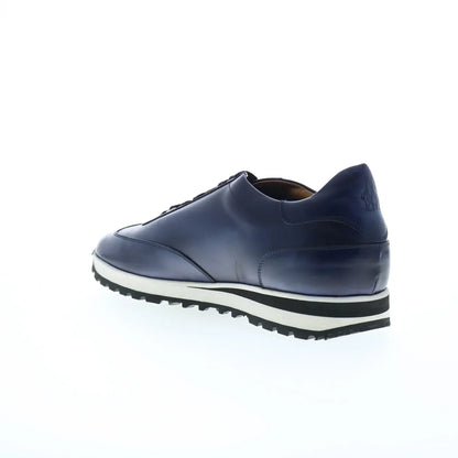 Di Bianco SB307 Mens Blue Leather Lace Up Lifestyle Sneakers Shoes