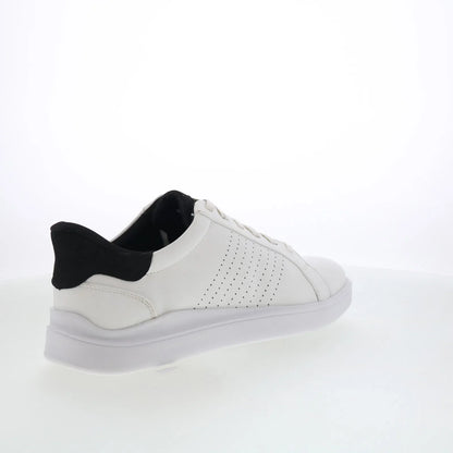 Rockport Tristen Lace Up Mens White Wide Leather Lifestyle Sneakers Shoes