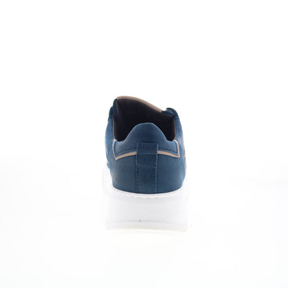 Miz Mooz Tristin Womens Blue Suede Lace Up Lifestyle Sneakers Shoes