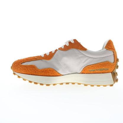 New Balance 327 U327SA Mens Orange Suede Lace Up Lifestyle Sneakers Shoes