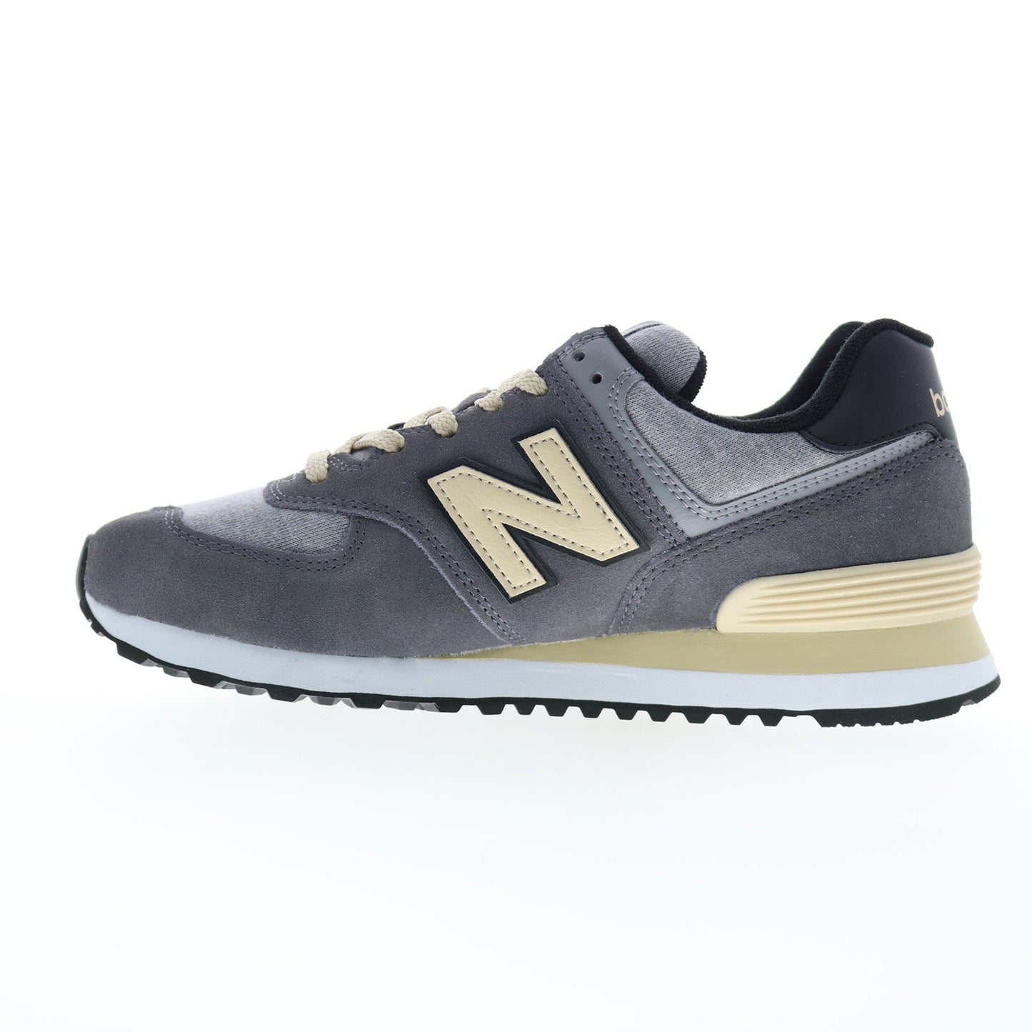 New Balance 574 U574LGG Mens Gray Suede Lace Up Lifestyle Sneakers Shoes