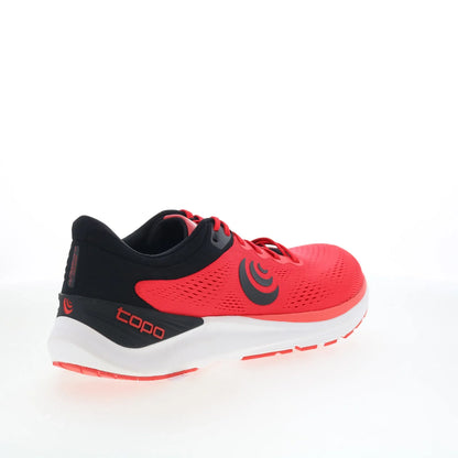 Topo UltraFly 4 M056 Mens Red Canvas Lace Up Athletic Running Shoes