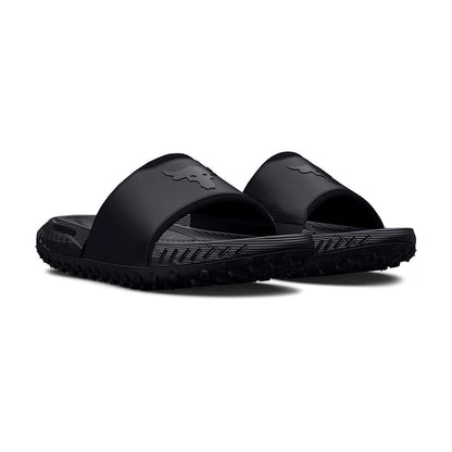UA Project Rock 3 Slides :Black | Pitch Grey