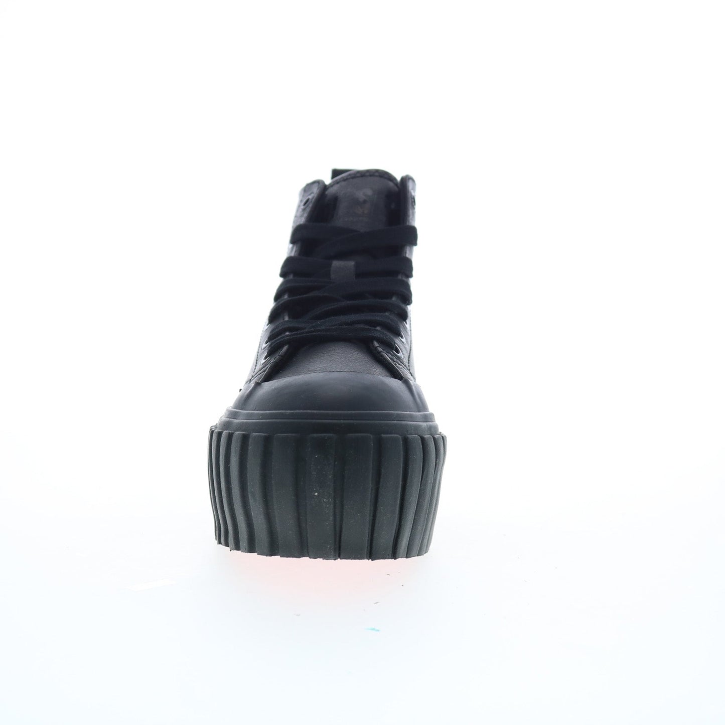 Diesel S-Hanami Mid W Womens Black Leather Lifestyle Sneakers Shoes