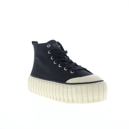 Diesel S-Hanami Mid X Mens Black Canvas Lace Up Lifestyle Sneakers Shoes
