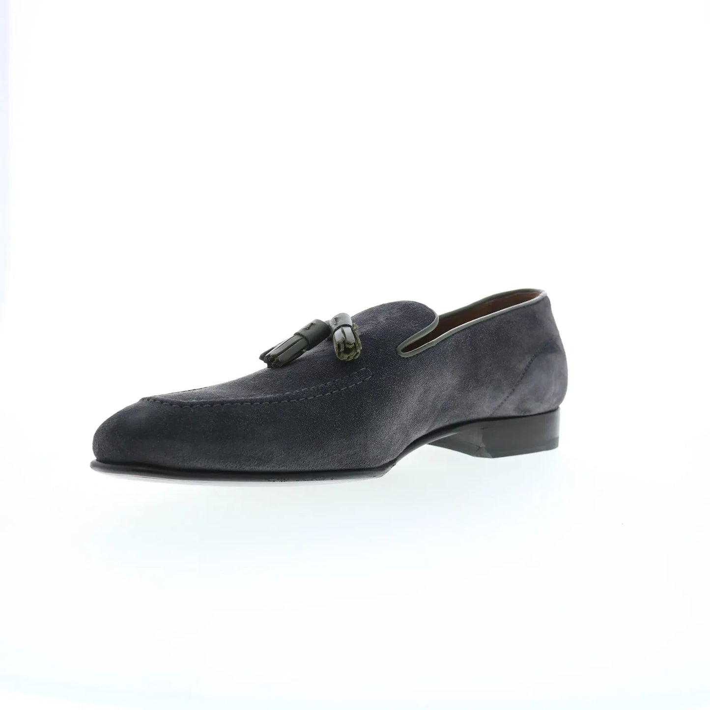 Pastori by Di Bianco Zeno Suede Mens Gray Loafers & Slip Ons Casual Shoes