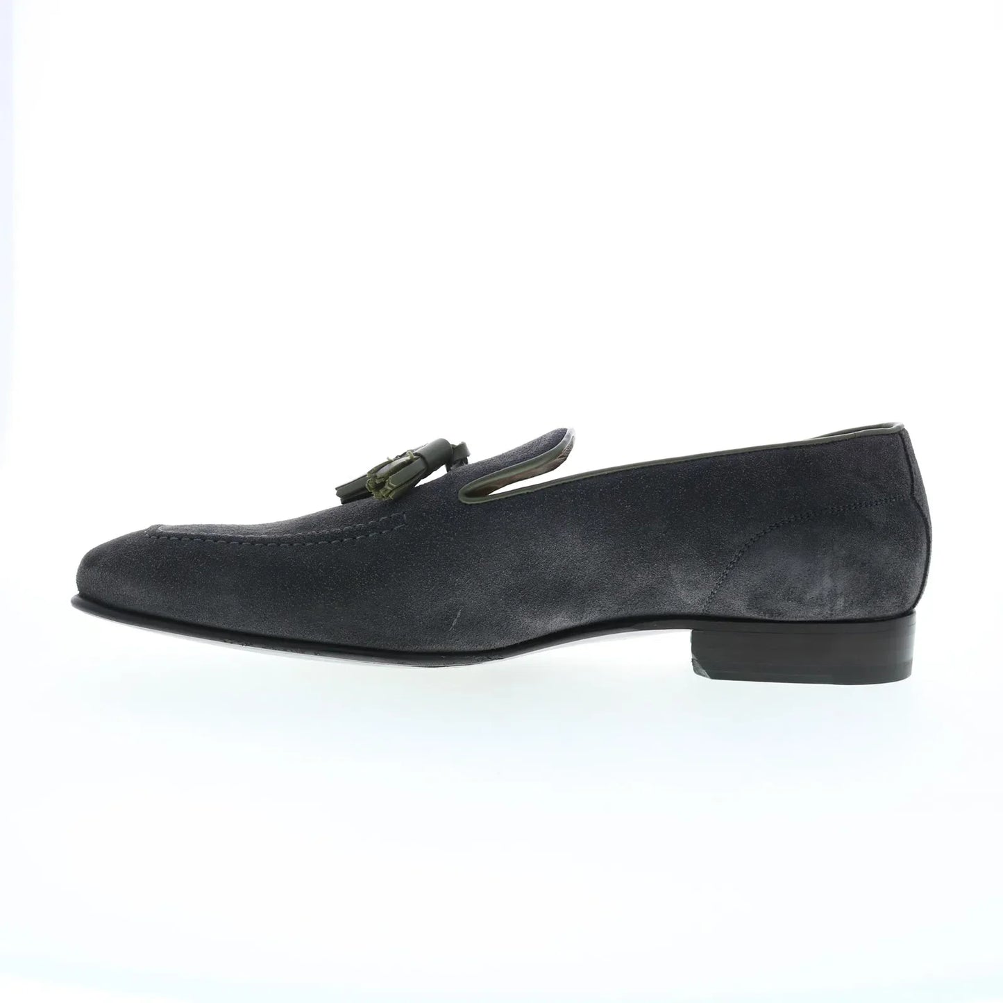 Pastori by Di Bianco Zeno Suede Mens Gray Loafers & Slip Ons Casual Shoes