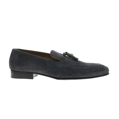 Pastori by Di Bianco Zeno Suede Mens Gray Loafers & Slip Ons Casual Shoes