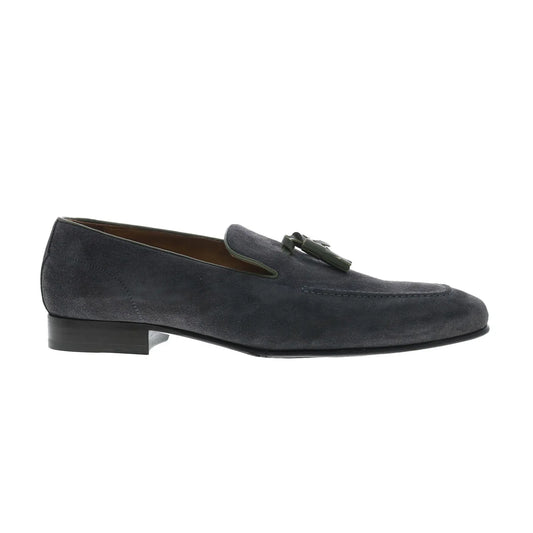Pastori by Di Bianco Zeno Suede Mens Gray Loafers & Slip Ons Casual Shoes